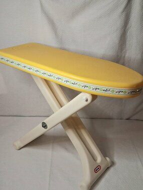 Vintage Little Tikes Child Size Pretend Play Yellow Ironing Board Cute!
